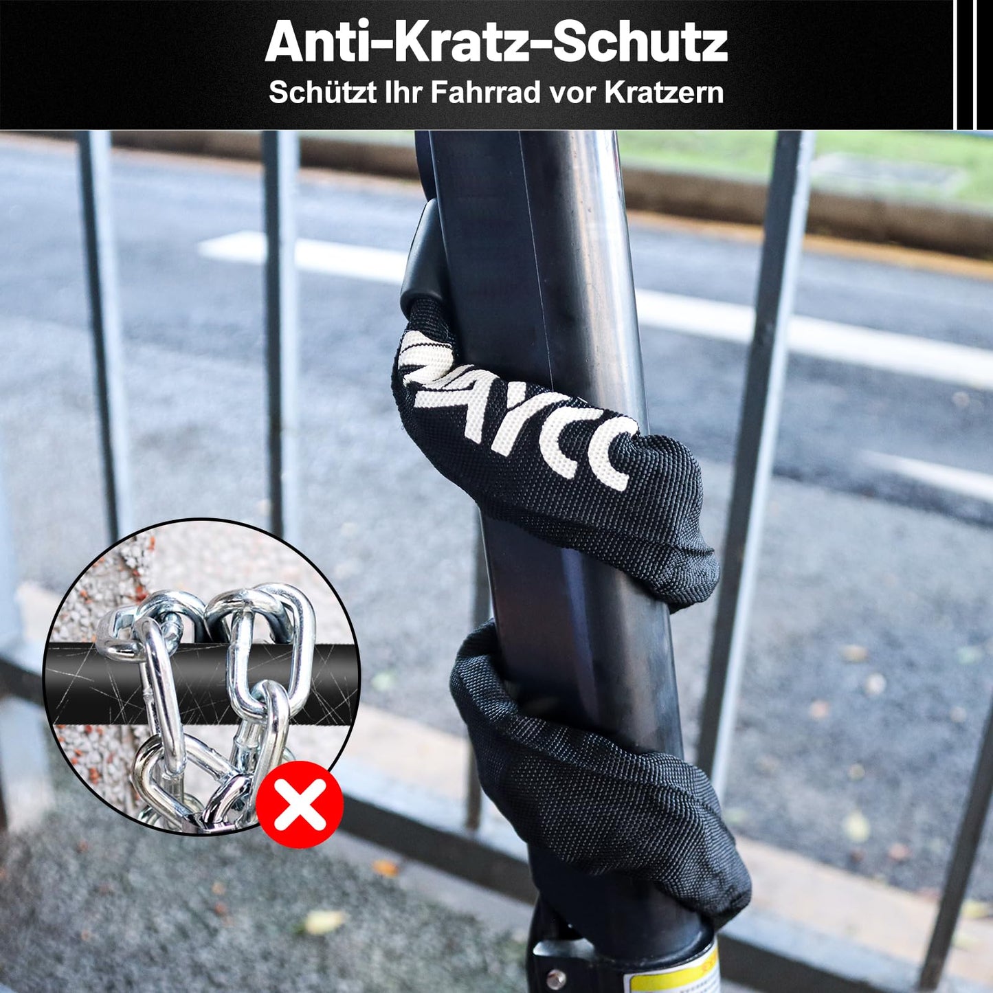 IMAYCC E Scooter Schloss, Schloss für E Scooter, Diebstahlschutz Handschellenschloss, Hohe Sicherheit Fahrradschloss für den E Scooter, Roller, Segway, Ninebot, Xiaomi, NIU und Rollerschloss.