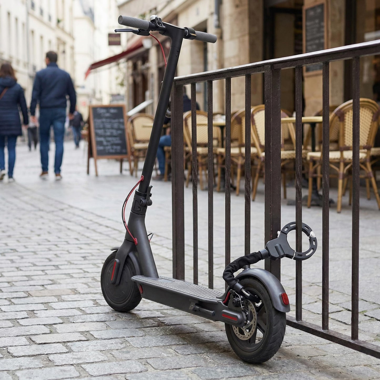 UROUK E Scooter Schloss mit 3 Schlüssel,8mm Handschellenschloss,Escooter Schloss Diebstahl Sicher, 88cm E Roller Schloss