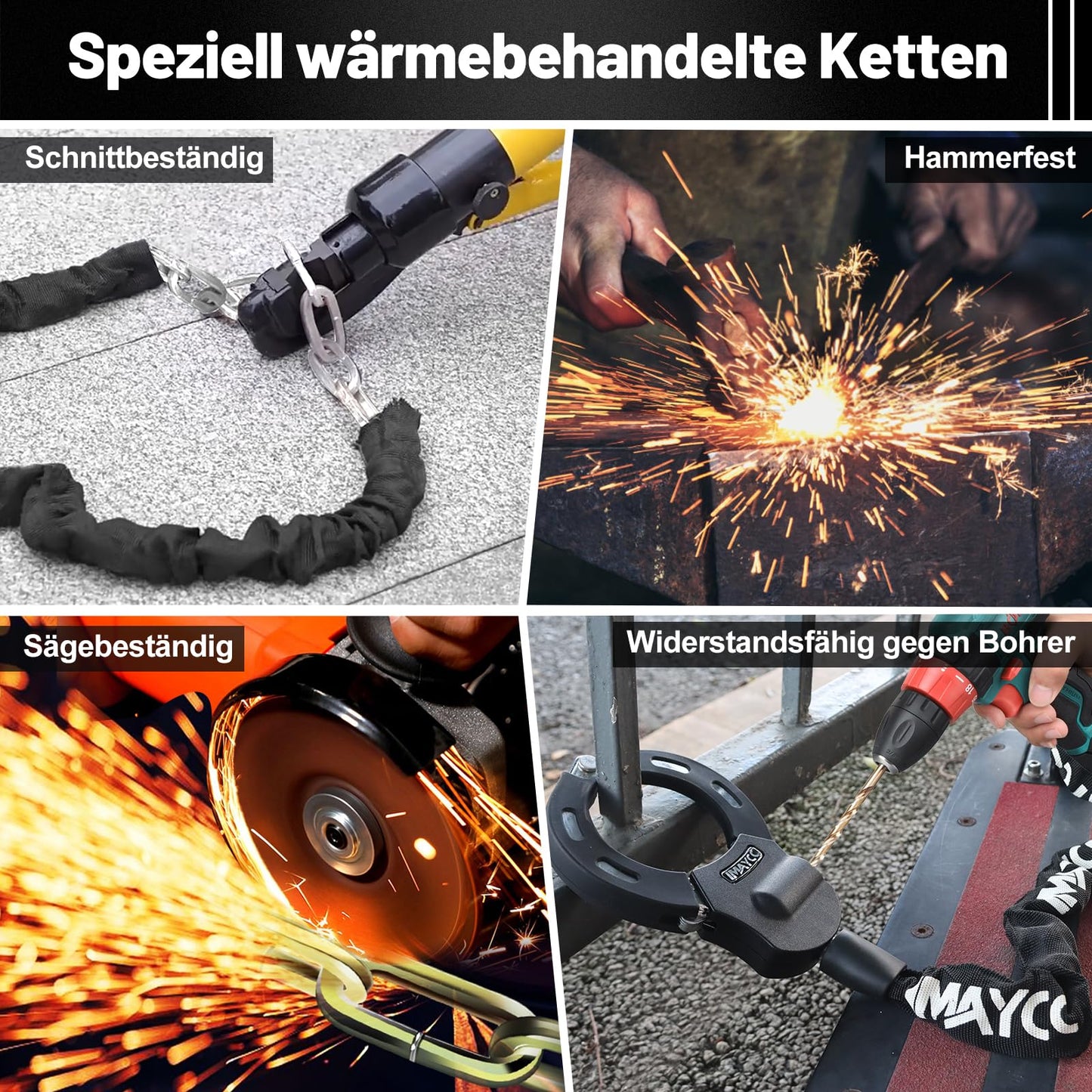 IMAYCC E Scooter Schloss, Schloss für E Scooter, Diebstahlschutz Handschellenschloss, Hohe Sicherheit Fahrradschloss für den E Scooter, Roller, Segway, Ninebot, Xiaomi, NIU und Rollerschloss.